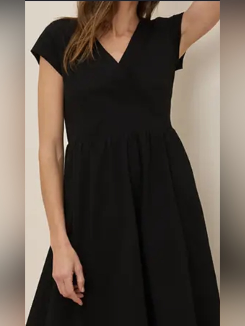 Pact Organic Cotton Black Wrap-Style Dress